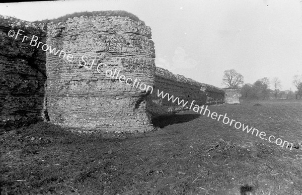 BURGH CASTLE FORT W.WALL OF FORT WITH TOWERS